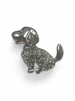 Glitzerbrosche Dackel